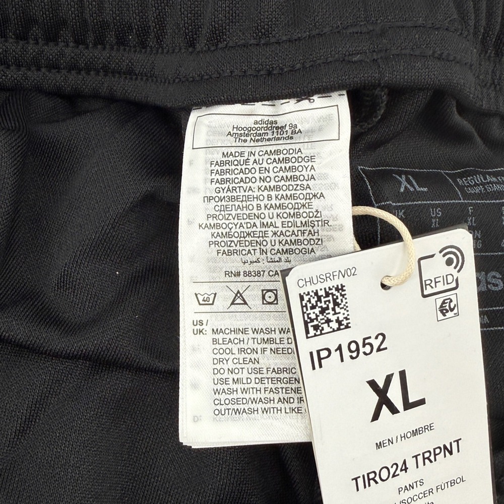 Adidas AEROREADY Soccer Track Pants Black White Men's Athletic Size XL NEW - Picture 11 of 15